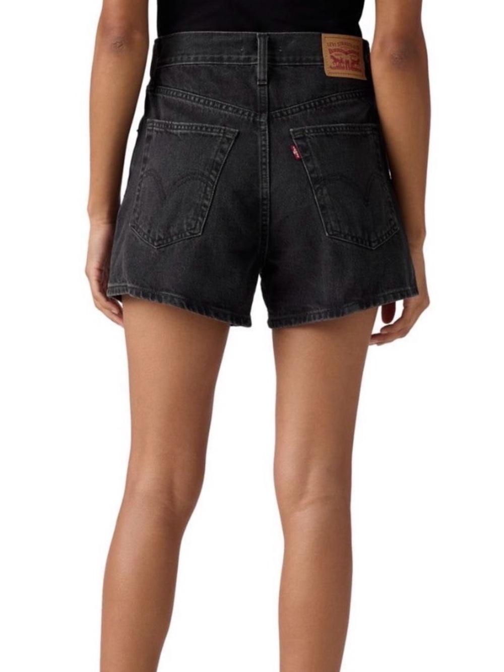 Levi's Black High-Rise Women's Denim Shorts mom jeans size 12
